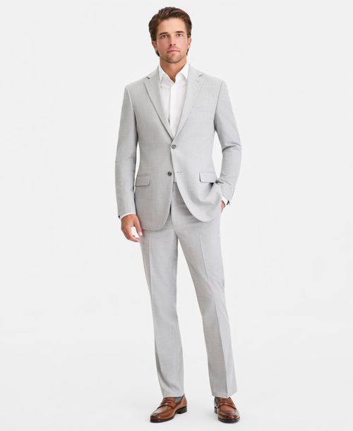 Men's Modern-Fit Nested Suit - Light Grey