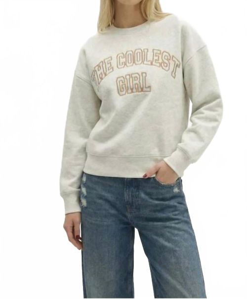 The Coolest Girl Sweatshirt In Light Heather Gray