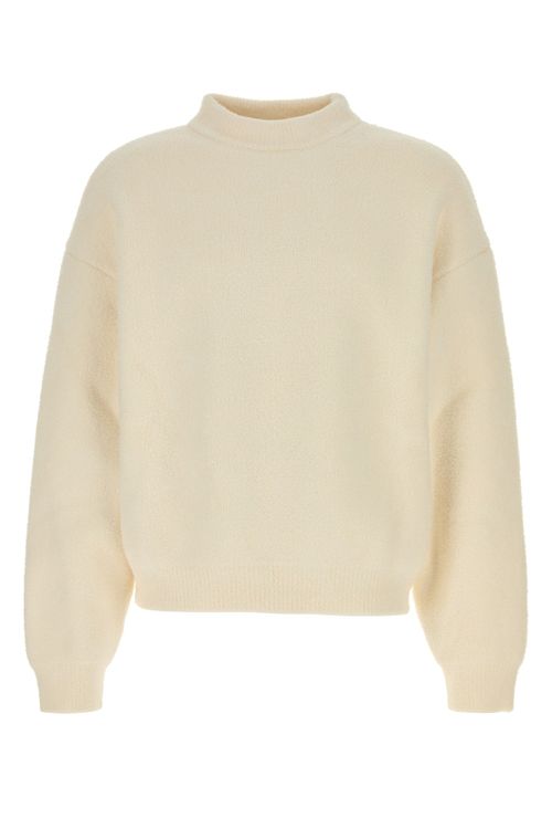 Cotton-Polyamide Knit Sweater — White