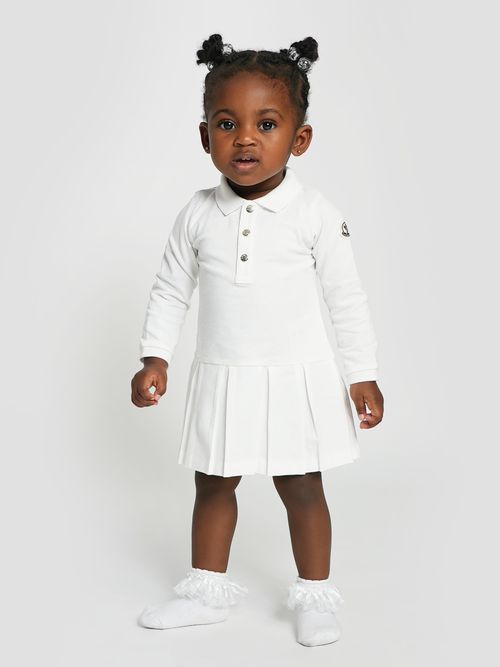 Moncler Enfant 여성 Baby Girls Polo Dress in Ivory