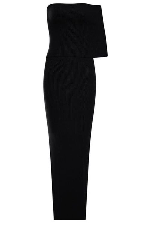 Rick Owens Strapless Ribbed Long Dress