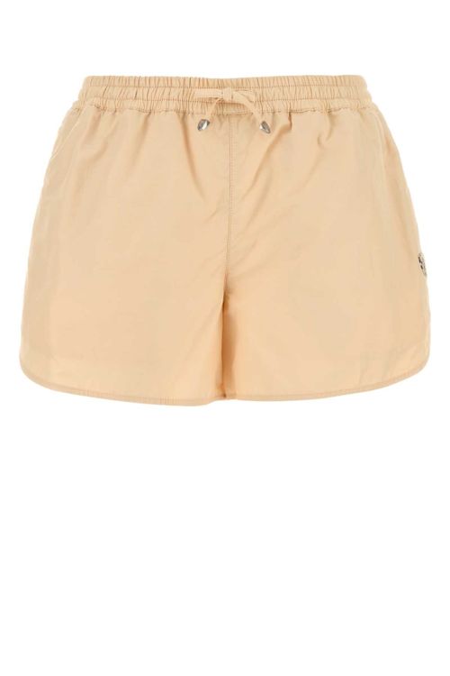 Nylon-Blend Shorts — Beige