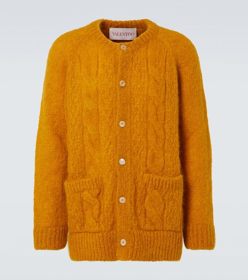 Mohair-blend cardigan