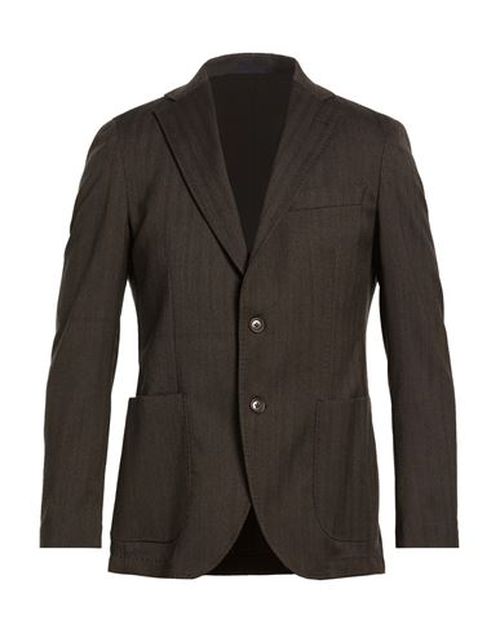Man Blazer Dark brown Size 38 Virgin Wool, Elastane