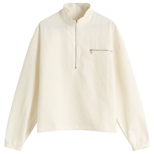 Men's Seersucker Quarter Zip Bone