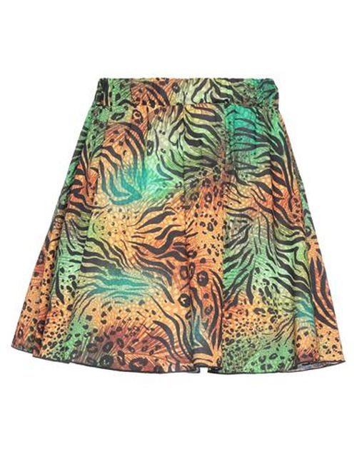 4giveness Woman Mini skirt Green Size L Cotton, Elastane