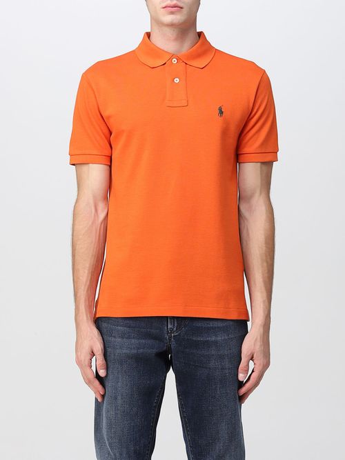 Polo Shirt Men color Orange
