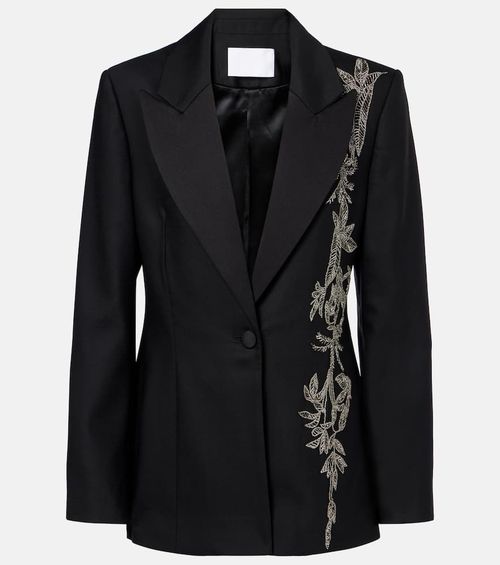 Lesia embellished wool-blend blazer