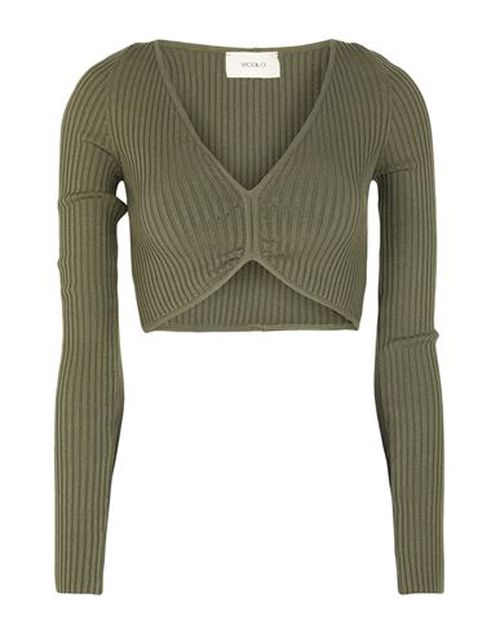 Woman Sweater Military green Size ONESIZE Viscose, Polyester