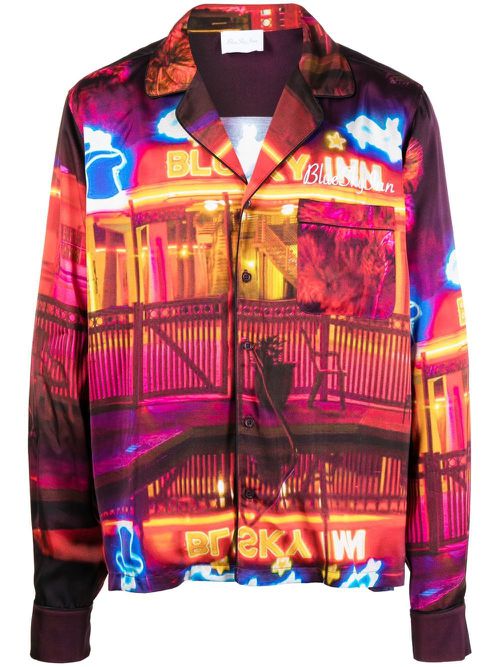 Wizard Inn graphic-print shirt - Red
