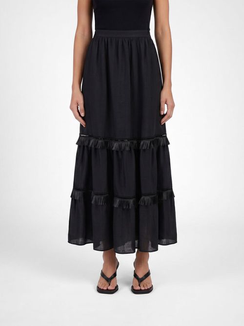 Skirt Woman color Black