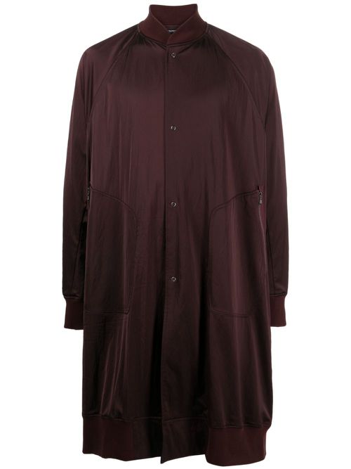Longline bomber coat - Red