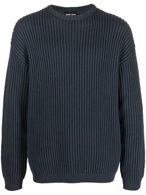 Chunky-knit jumper - Blue