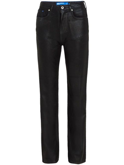 High-rise straight-leg jeans - Blue
