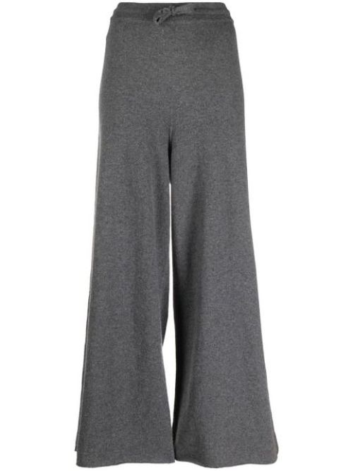 Wide-leg knitted trousers