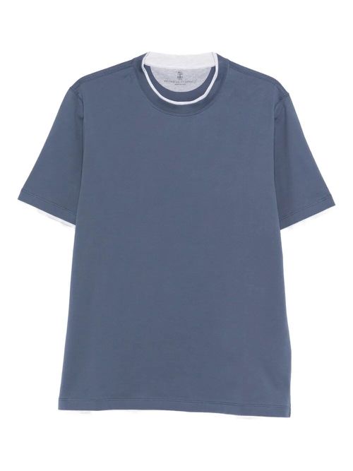 T-Shirt With Faux-Layering