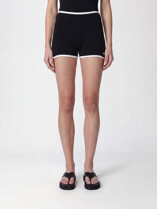 COURRÈGES High-Waisted Cotton Shorts with Elasticated Waist