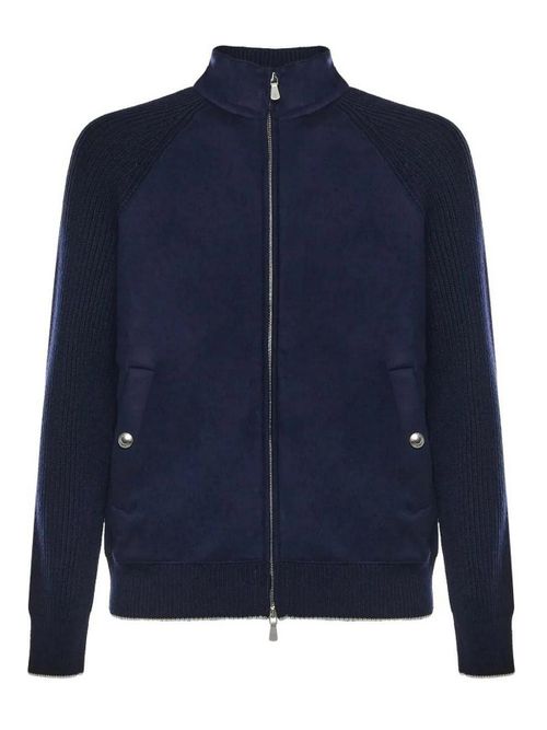 Full Zip Jacket Blue Light Gray