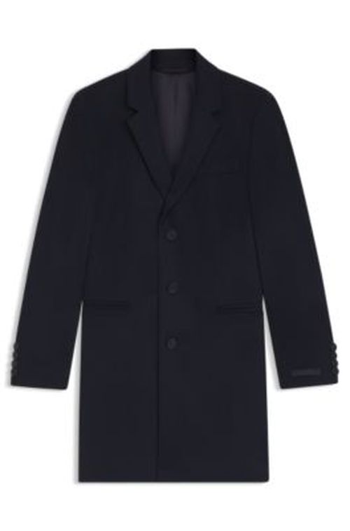 BOSS BECKHAM x formal coat in virgin wool and cashmere - Dark Blue Men's Formal Coats 38R