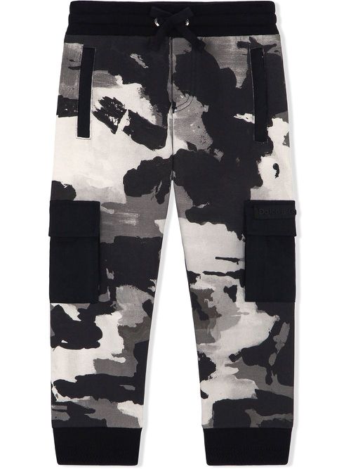 Camouflage-print track pants - Neutrals