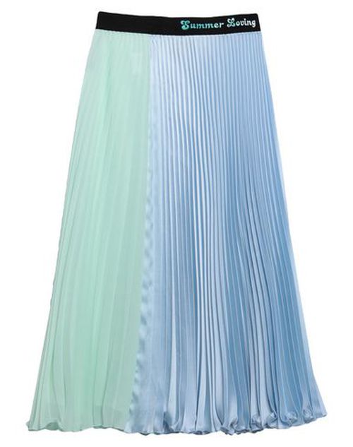 Woman Midi skirt Sky blue Size 4 Polyester