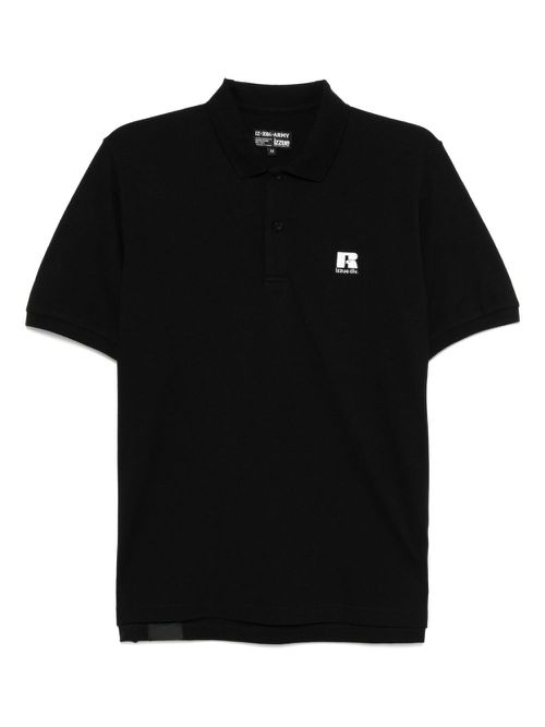 X Russell Athletic embroidered polo shirt - Black