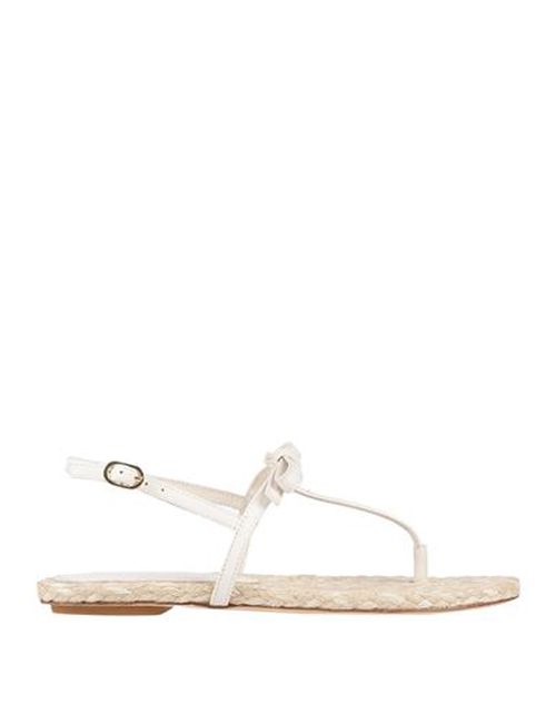 Woman Thong sandal Off white Size 10.5 Leather