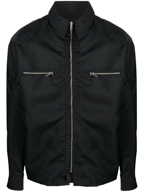 Zip-up shirt jacket - Black