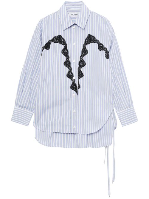 Lace-trim shirt - White