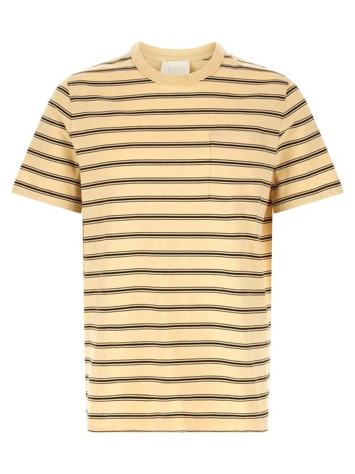 Striped Organic Cotton T-shirt — cream