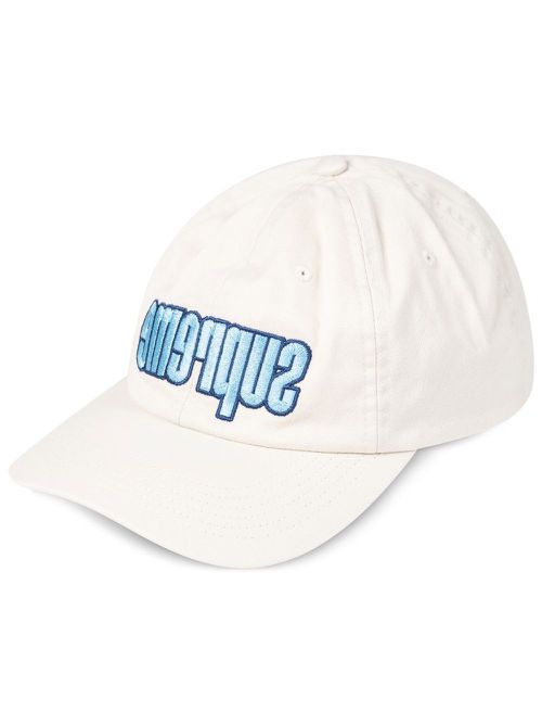 Reverse logo 6-panel cap - White