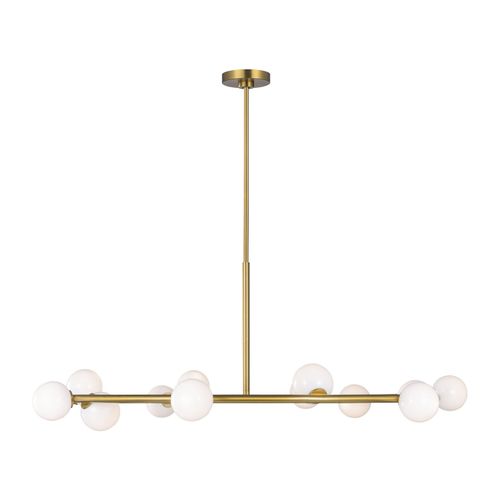 Burnished Brass Chandelier from the Altair Collection