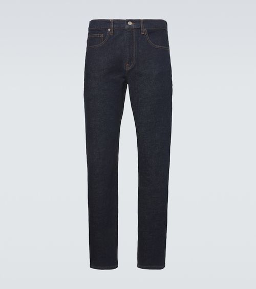 Mid-rise straight jeans