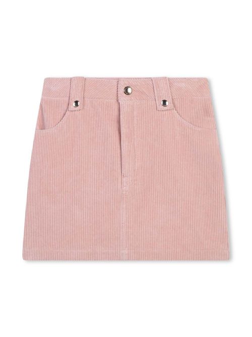 Corduroy cotton A-line skirt - Pink