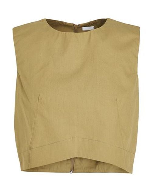 Organic Cotton Sleeveless Crop Top Woman Top Military green Size 2 Cotton