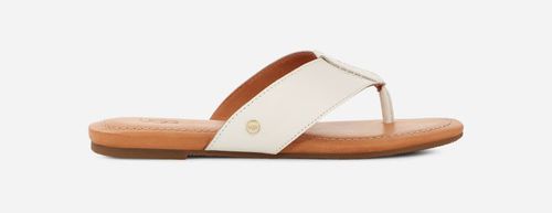 UGG 여성 ® Women's Carey Flip Leather Sandals in Jasmine, Size 9