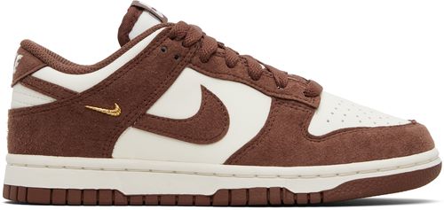 Burgundy & White Dunk Low Sneakers
