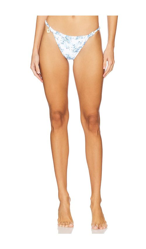 Kulani Kinis Mid Rise Cheeky Bikini Bottom in Blue. -  XS also in L, M