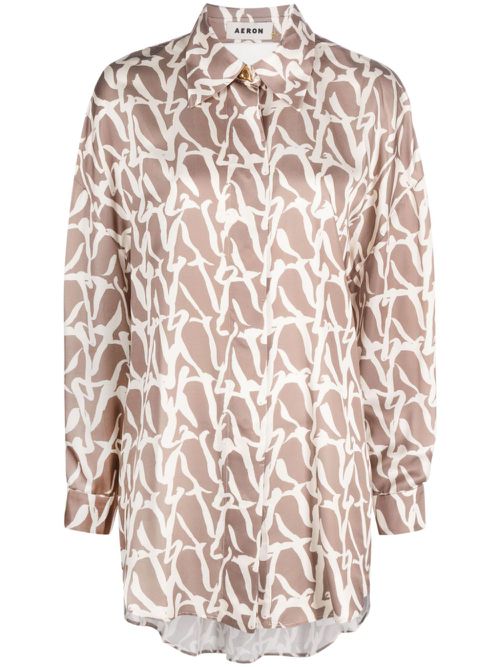 Julia A-monogram shirt - Brown