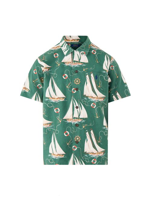 Sailing Short Sleeve Shirt in Helms Anchors