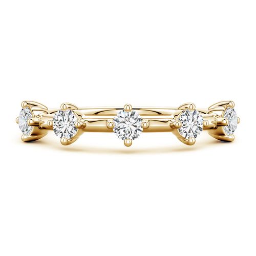 Angara 0.53 CTW Round Diamond Five-Stone Station Ring in 18K Yellow Gold