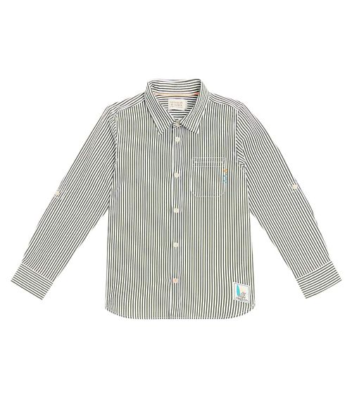 Scotch & Soda Kids Striped seersucker shirt