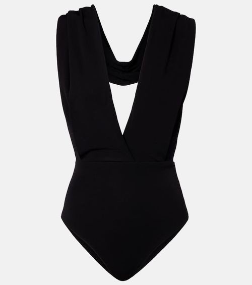 Hooded jersey bodysuit
