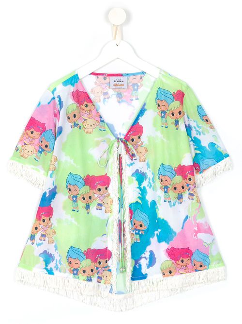 Printed + CHOCOLIX short sleeves dress - Multicolour