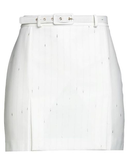 Woman Mini skirt Off white Size 4 Polyester, Virgin Wool, Elastane