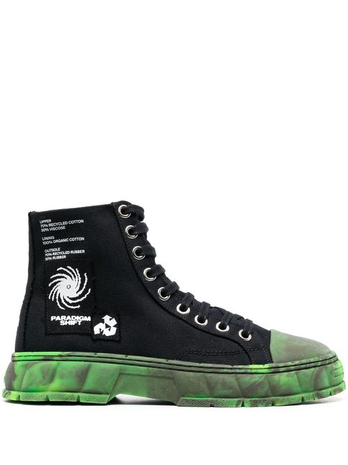 Camouflage-print sole sneakers - Black