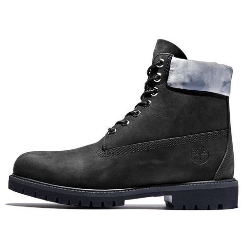 Premium 6 Inch Waterproof Boots 'Black Nubuck with Grey Camo Collar'