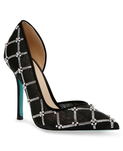 Women's Cruze Rhinestone Embellished Evening Pumps - Black