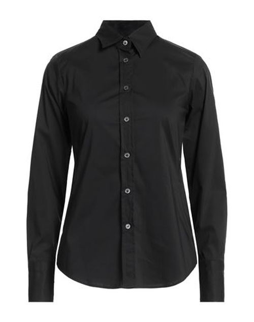 Caliban Woman Shirt Black Size 8 Cotton, Polyamide, Elastane