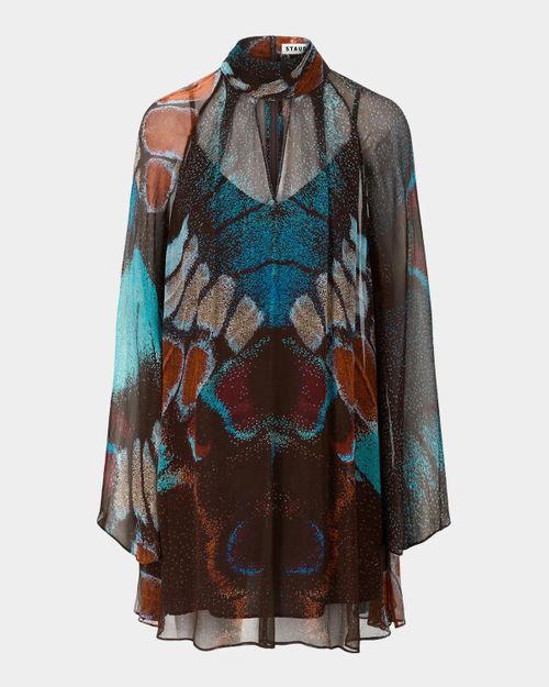 Esther Butterfly High-Neck Mini Dress